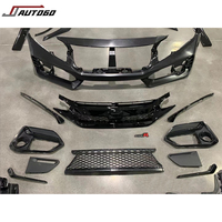 Kit de carrosserie de lifting automatique pour HONDA CIVIC FC1 FK7 2016-2020, mise à niveau vers le style FK8 Type-R, pare-chocs avant et arrière, jupe de pare-chocs