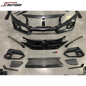 Bộ body kit độ kiểu dáng thể thao Auto Facelift cho HONDA CIVIC FC1 FK7 2016-2020 nâng cấp lên kiểu dáng Racing Wide FK8 Type-R, bao gồm cản trước + cản sau + ốp hông - Product Image 3