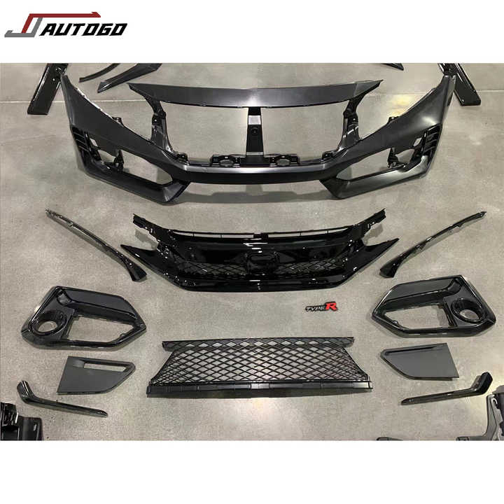 Archaic Voorbumper Lip Spoiler Compatibel voor 10e Gen Honda Civic 2016-2020 Type R Hatchback FK7 FK8, Splitter Onder Chin Spoiler Body Kit Civic Accessoires