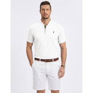 Foxa เสื้อโปโลผู้ชายแขนสั้นแห้งเร็วชื้นกอล์ฟลำลองสีขาว - Product Image 2