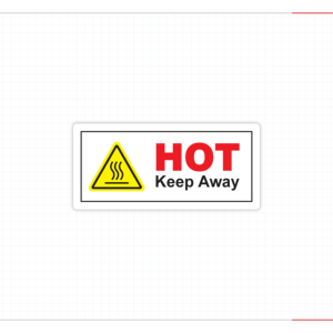 Hot Surface Heat Warning Rectangular Adhesive PET <b>Waterproof</b> High Temperature Machine Safety Label Industrial Adhesive <b>Sticker</b> - Product Image 2