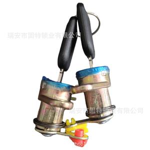 Cylindre de serrure de porte Sinotruk Chengdu Wangpai 737 757B777 en alliage de zinc, 2 clés, bronze, serrure cylindrique, pièce automobile - Product Image 1