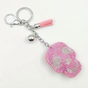 Fashion Glitter Crystal Keychain Purse <b>Charms</b> Handmade Gifts Rhinestone Skulls Diamond Bag Pendants <b>Keyrings</b> - Product Image 5