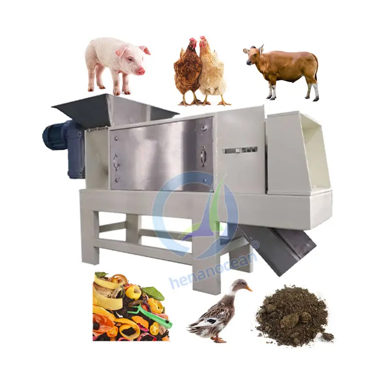 Desecho Industrial de alimentos seco, trituradora de residuos de doble eje, máquina deshidratadora eléctrica para negocios