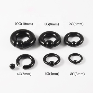8G-00G Extenseur d'<span class=keywords><strong>oreille</strong></span> en acier chirurgical Anneaux de piercing corporel Grand calibre BCR Boules de perles captives Lourdes Vente en gros pour l'utilisation de bijoux - Product Image 4
