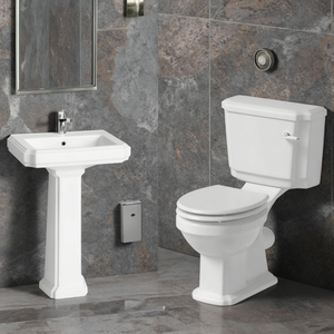 Ensemble <span class=keywords><strong>WC</strong></span> en céramique de style traditionnel, deux pièces, avec siphon en P, sortie horizontale, best-seller pour la maison - Product Image 2