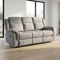 Frank Bestseller Hochwertiges Manuelles Stoff-3-Sitzer-Relaxsofa mit Klapptisch für Apartment-Lounge