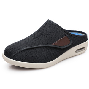 Chaussures de marche pour hommes en cuir véritable avec soutien de la voûte plantaire et absorption des chocs, dotées de mailles respirantes pour le soin des pieds - Product Image 5