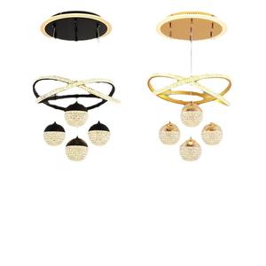 Luminaire moderne nordique simple et luxueux pour salon, anneau rond en acrylique, lustre LED, lampe suspendue pour chambre à coucher - Product Image 1
