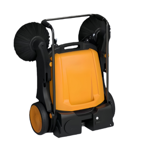 Chariot de balayage manuel pour atelier industriel, outil de nettoyage à pousser pour l'élimination de la poussière, machine de balayage de sols à propulsion manuelle - Product Image 1