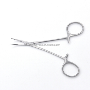 Vergrendeling Roestvrijstalen Handleiding Veterinair Gereedschap 125Mm Gebogen Delicate Muggenkelly Hemostat Tang Goud Chirurgische Instrumenten - Product Image 5