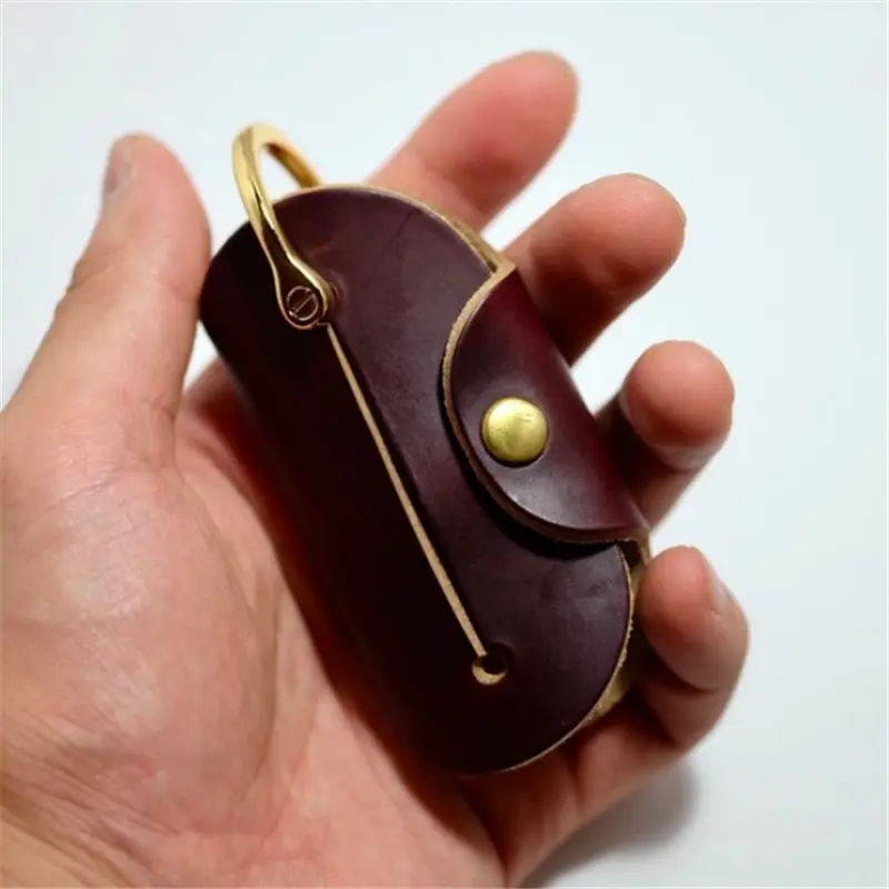 Genuine Leather Car Key Storage Bag Home Key Finishing Leather Case Leather Key Case For Men and Women