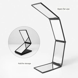 Multifunctional Lighted Four-Sided Folding Cosmetic <b>Mirror</b> Portable Dual Sided Magnifying Pocket <b>Mirror</b> - Product Image 5
