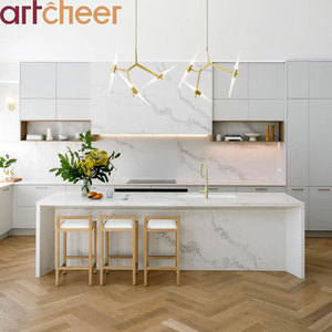 Beyaz renk ile avrupa mutfak dolabı stilleri kabine kapılar mutfak teklif şık Modern tasarım ve fonksiyonel depolama çözümü - Product Image 1