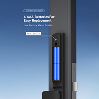 Cerradura Inteligente Deslizante de Aluminio para Puerta, Electrónica, con Código Digital, IP65 Impermeable, Huella Dactilar, Wifi Tuya, Diseño Delgado