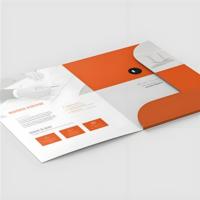 Dossier de présentation de documents A4 personnalisé avec logo, poche pour cartes de visite