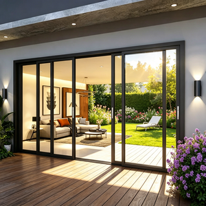 Portes coulissantes en aluminium de qualité industrielle avec verre trempé transparent pour entrepôt, zone de chargement, usage intensif - Product Image 1