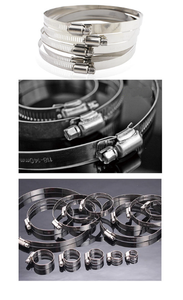 Pince à cheval et pince à vis sans fin en acier inoxydable 304 316 collier de serrage avec vis sans fin clips de fixation flexibles pour tuyaux - Product Image 4