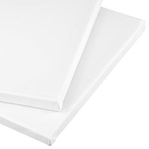 Toiles vierges blanches tendues en coton 100% de différentes tailles, 280 g/m², pré-encollées, pour peinture acrylique et à l'huile - Product Image 2