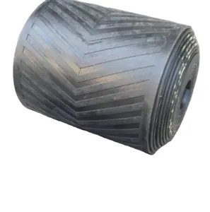 Hete Verkoop Rubber Transportband Flexibele Stalen Feeder Riem Feeder Geprofileerde Chevron Rubber Transportband