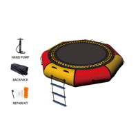 Trampoline d'eau de rivière extérieur d'île de saut d'eau de flottement gonflable populaire de 15ft Pvc