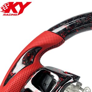 Customized red thin sheet forged carbon fiber red leather sports <b>steering</b> <b>wheel</b> <b>for</b> Lexus IS IS250 IS350 ISF RC350 RCF GS NX ES - Product Image 2