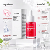 Sérum éclaircissant anti-rides et correcteur de taches brunes à 10 % de niacinamide et 4 % d'acide tranexamique pour le visage OEM ODM 30 ml