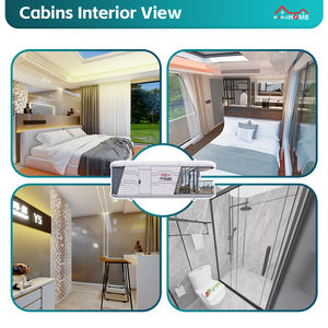 Villa prefabricada <span class=keywords><strong>de</strong></span> lujo impermeable a prueba <span class=keywords><strong>de</strong></span> viento para 4 se adapta cómodamente a tormentas terremotos para dormitorio Resort House Office Fast - Product Image 5