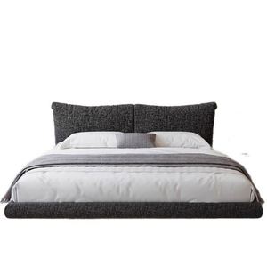 Cabecera de Cama Doble Estilo Europeo para Niñas, Diseño Moderno en Cuero Blanco, Muebles Duraderos para Dormitorio - Product Image 5