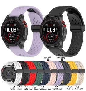 <span class=keywords><strong>Correa</strong></span> de Reloj de Silicona de 20/22/26 mm de Ajuste Rápido para <span class=keywords><strong>Garmin</strong></span> <span class=keywords><strong>Fenix</strong></span> 8 7S 7 6 5 <span class=keywords><strong>5S</strong></span> Forerunner 945, <span class=keywords><strong>Correa</strong></span> Deportiva Transpirable con Hebilla Magnética - Product Image 4