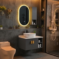 Miroir LED mural moderne résistant à l'eau et luxueux pour salle de bain, idéal pour appartement, villa, extérieur, bar et atelier