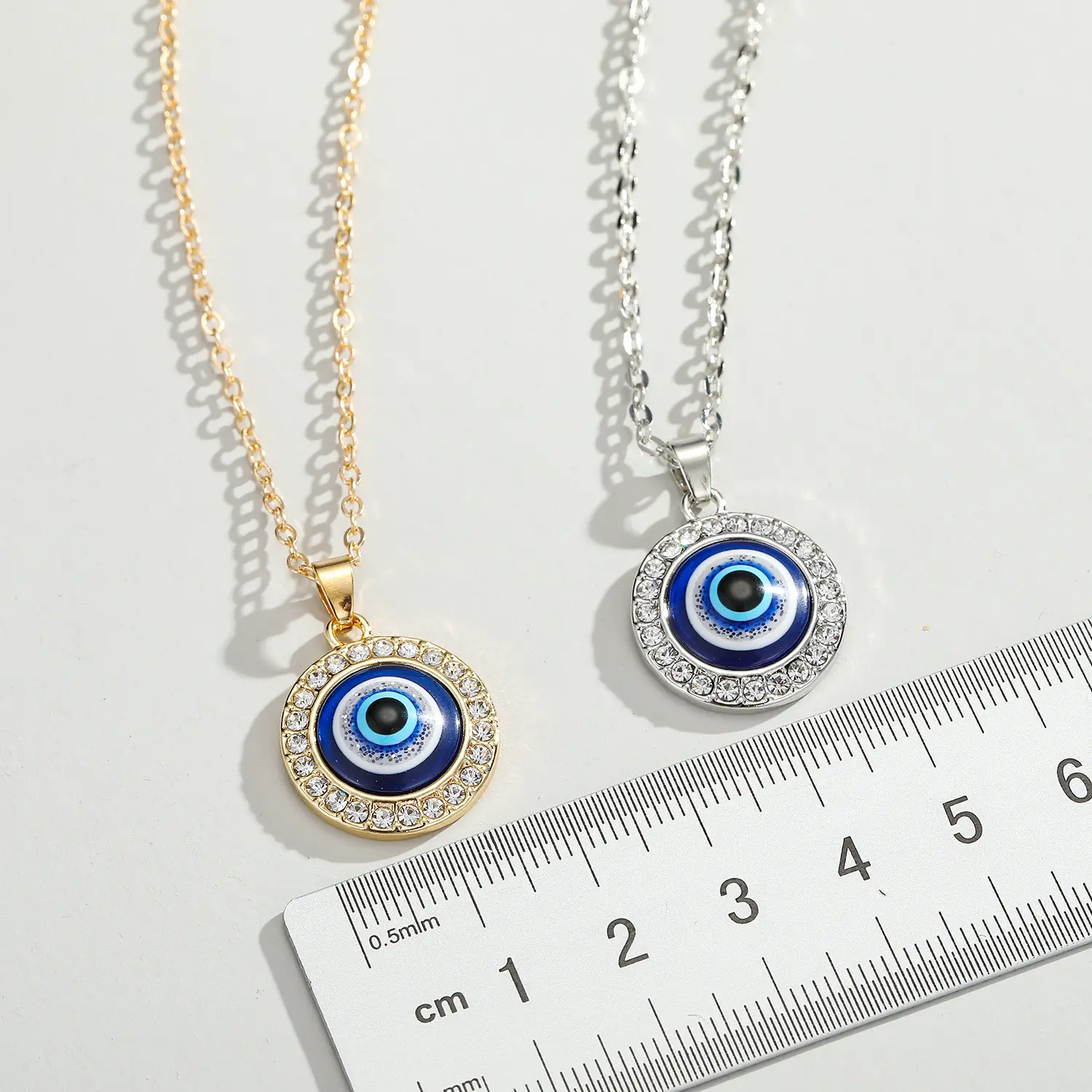 Nieuwe Turkse Dot Diamant Blauwe Ogen Hanger De Eye Ketting Van De Duivel