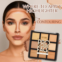 Crème de contour de couleur S.f.r personnalisée OEM Palette d'ombrage de maquillage pour le visage imperméable à l'eau à base de minéraux 9 couleurs Palette de contour naturel