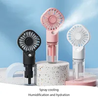 Mini Climatiseur Portable Rechargeable USB, Humidificateur Rafraîchissant à Brumisation, Ventilateur Brumisateur pour Maison/Bureau/Dortoir