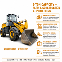 Chargeuse frontale LiuGong 855N d'occasion 2021, 5 tonnes, exportation Chine