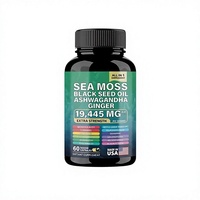 Bestseller transfrontalier : Capsules d'algues marines, de Seamoss et de Shilajit - Source Originale - Coffret Combo Personnalisé pour une Meilleure Densité Osseuse - 60 Capsules
