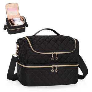 Échantillon gratuit Sac de rangement pour vernis à ongles multicouche Grande capacité Sac de maquillage à poignée Tissu Oxford Sac cosmétique - Product Image 1