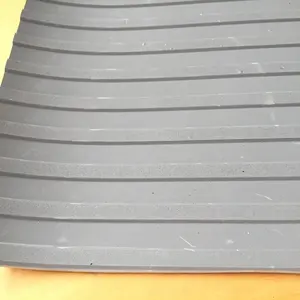 SBR Manufacturers Safety Slip Mat Smooth Surface Wide Ribbed 8mm Thin Black Rubber Sheet