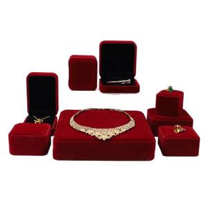 Boîtes à bijoux antiques en velours rectangle moderne personnalisées emballage de bijoux en velours de luxe forme rectangle - Product Image 6