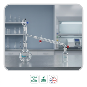 Equipo de Destilación de Mercurio, Kit de Aparato de Destilación Atmosférica de Vidrio Borosilicato 3.3 con Condensador Liebig - Product Image 1