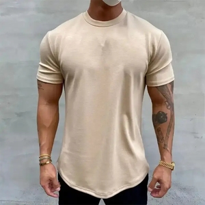 T-shirt personnalisé avec logo, vente en gros, été, uni, polyvalent, pour impression, sweat-shirt homme, t-shirt oversize, échantillon rapide - Product Image 2