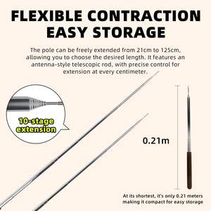 AFP per interni telescopici per gatti bacchetta di 360 gradi di rotazione naturale piuma interattiva per animali domestici giocattolo espandibile bastone di piume di gatto - Product Image 5