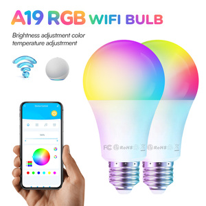Bombilla LED A19 de Venta Caliente con Control Remoto WiFi, Tecnología de Ahorro de Energía, Base E26, Ajuste de Brillo Moderno - Product Image 2