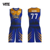 Maillots de basket-ball personnalisés 100% polyester, respirants et légers pour hommes, sublimation, pour la ligue