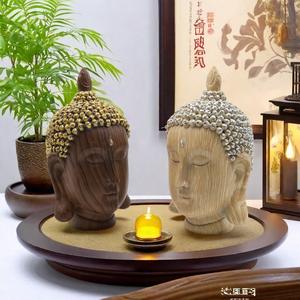 South East Asia <b>Buddha</b> Head <b>Ornament</b> New Chinese Zen Epoxy Resin Artistic Sculpted Handicrafts for Living Room Tea Room Home - Product Image 2