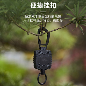 Mosquetón Telescópico Magnético Yuantoose, con Capacidad de Carga de 2 kg, Forma de Calabaza Negra, Accesorio para Senderismo y Camping - Product Image 1