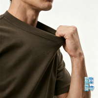 T-shirt de course en coton peigné à matrice horizontale-verticale, protection solaire anti-UV avancée, technologie antimicrobienne à séchage rapide