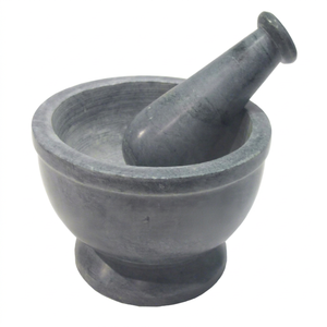 New Arrival Eco-Friendly Green Soapstone Mortar Pestle Set Glass Jar for <b>Grinding</b> Seeds Spices Herbs Garlic Medicine-Good Price - Product Image 1