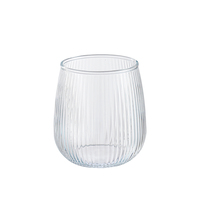 Pichet en verre borosilicate à rayures verticales avec couvercle et 6 tasses, 1900 ml, pour boissons quotidiennes, service de boissons, motif diamants