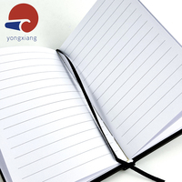 Carnet de notes A6 haut de gamme à couverture rigide, personnalisable avec logo, journal d'affaires, couverture en tissu, estampage à chaud argenté, bloc-notes noir pour cadeau d'entreprise